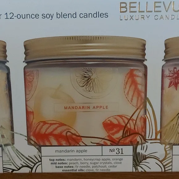 BELLEVUE Set of Four Candles - Picture 4 of 7